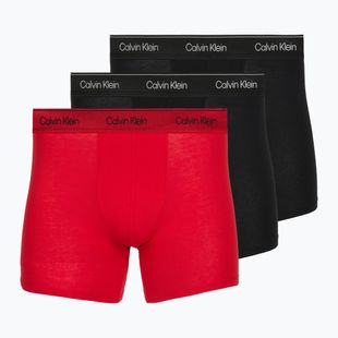 Pánské boxerky Calvin Klein LV00NB4576 Boxer Brief black/goji berry/black