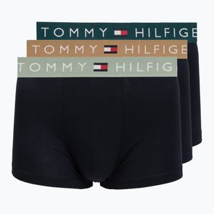 Pánské boxerky Tommy Hilfiger Trunk WB 3 pack nb//saf canvas/mnty grey/deep spru