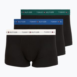 Pánské boxerky Tommy Hilfiger Trunk WB 3 pack nb//opu blu/orna green/ivory silk