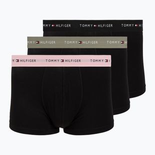 Pánské boxerky Tommy Hilfiger Trunk WB 3 pack utility sage/black/bonita pink