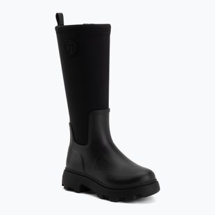 Dámské holínky Tommy Hilfiger Stamp Warm Knee black