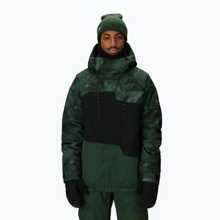 Pánská snowboardová bunda 686 Geo Insulated moss green colorblock