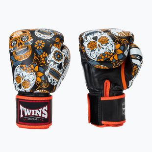 Boxerské rukavice Twins Special Fancy FBGVL3-53 Skull orange/black