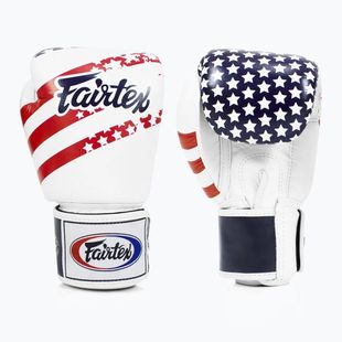 Boxerské rukavice Fairtex Universal "Tight-Fit" Design USA white