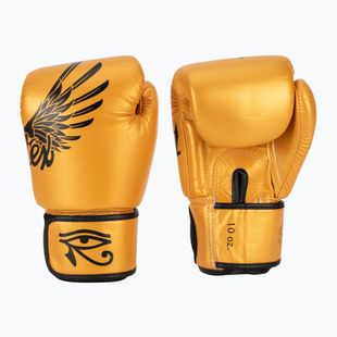 Boxerské rukavice Fairtex Universal "Tight-Fit" Design Falcon gold