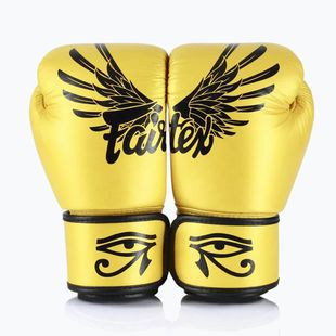 Boxerské rukavice Fairtex Universal "Tight-Fit" Design Falcon gold