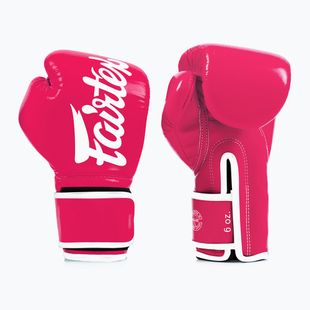 Boxerské rukavice Fairtex Microfiber pink/white