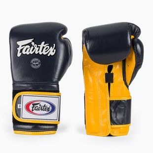 Boxerské rukavice Fairtex Heavy Hitter's Mexican Style blue/yellow