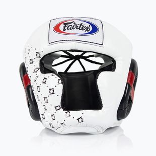 Boxerská helma Fairtex Super Sparring white/black