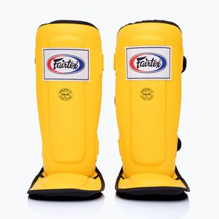 Dvojité polstrované chrániče holeně Fairtex In-Step žluté