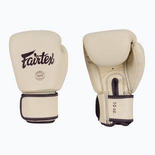 Boxerské rukavice Fairtex Real Leather Boxing khaki