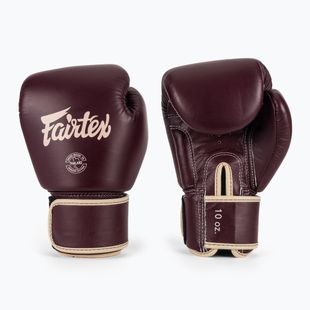 Boxerské rukavice Fairtex Real Leather Boxing maroon