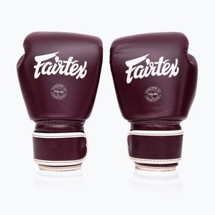 Boxerské rukavice Fairtex Real Leather Boxing maroon