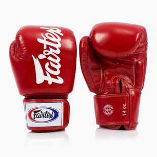 Boxerské rukavice Fairtex Deluxe Tight-Fit red