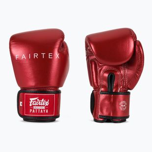 Boxerské rukavice Fairtex Metallic red