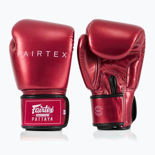 Boxerské rukavice Fairtex Metallic red
