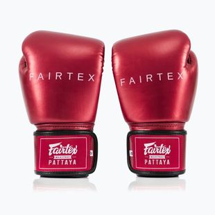 Boxerské rukavice Fairtex Metallic red