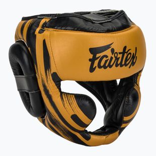 Boxerská helma Fairtex Microfiber Headguard gold