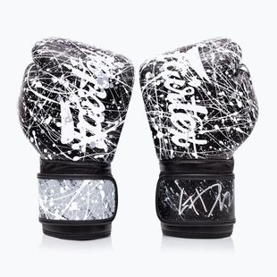 Boxerské rukavice Fairtex Microfiber Art Collections Painter black/white