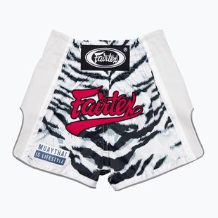 Dětské boxerské šortky Fairtex BSK2103 "White Tiger" bílé