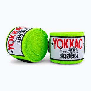 Boxerské bandáže YOKKAO Premium Handwraps 400 cm neon green