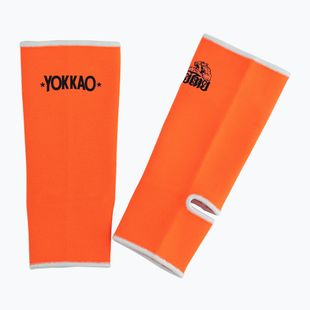Pánské chrániče kotníků YOKKAO Muay Thai neon orange