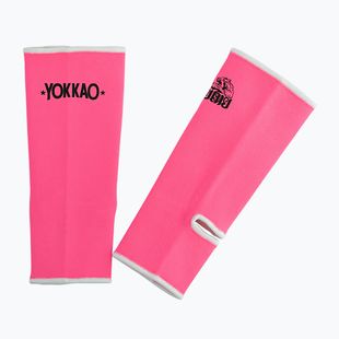 Pánské chrániče kotníků YOKKAO Muay Thai neon pink