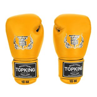 Top King Muay Thai Ultimate žluté boxerské rukavice