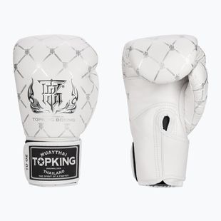 Boxerské rukavice Top King Boxing Chain bílé/stříbrné