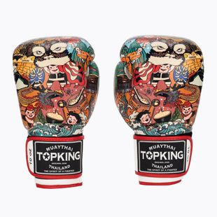 Boxerské rukavice Top King Boxing Culture white/red TKBGCT-1C1