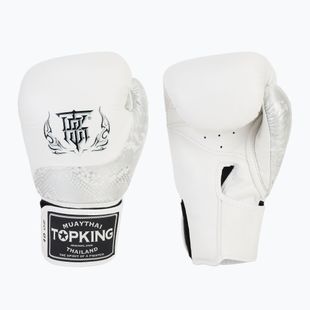 Boxerské rukavice  Top King Muay Thai Power Snake white/silver