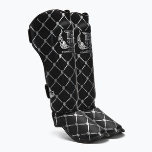 Chrániče holenních kostí a chodidel Top King Chain Semi Leather black/silver