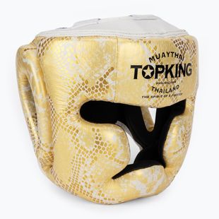 Boxerská helma  Top King Super Star white/gold