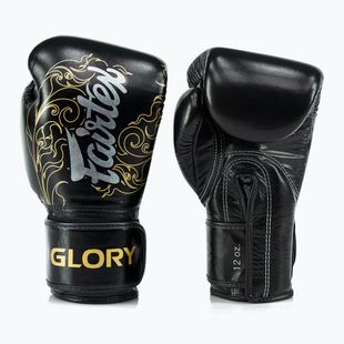 Boxerské rukavice Fairtex Glory Kickboxing Competition Training black/gold