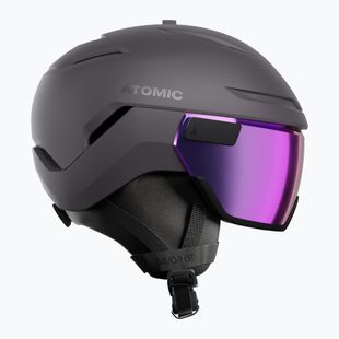 Lyžařská helma Atomic Savor GT Visor Stereo iron ore/purple stereo