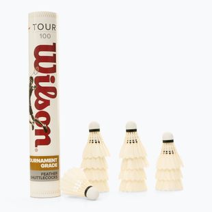 Badmintonové šipky Wilson Tour BWF 12 szt. white