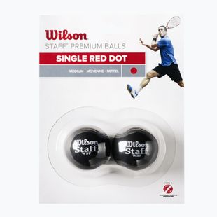 Wilson Staff Squash 2 míče Red Dot černé WRT617700+