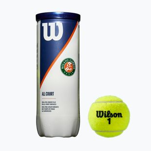 Sada tenisových míčků Wilson Roland Garros All Ct 3 ks žlutá WRT126400