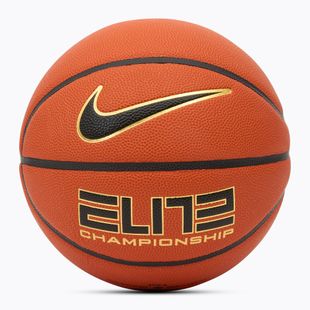 Basketbalový míč Nike Elite Championship 8P 2.0 Deflated amber court/black/metallic gold/black velikost 6