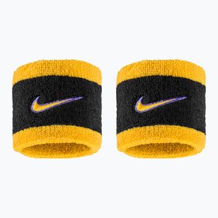 Potítka na zápěstí Nike Swoosh Classic Wristbands 2 ks black/court purple/university gold