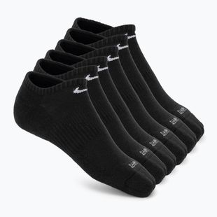 Pánské ponožky Nike Everyday Plus Cushioned No Show 6 párů black/white