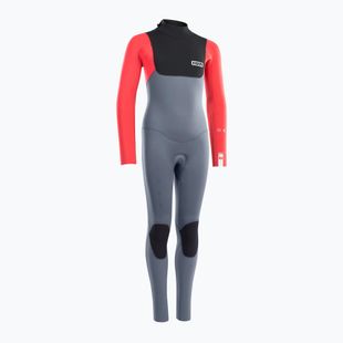 Dětský plavecký neopren ION Capture 5/4 Back Zip steel blue/red