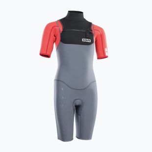 Dětský surfařský neopren ION Capture 2/2 Shorty Back Zip Jr steel blue/red