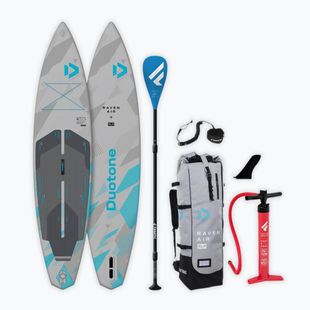 Nafukovací paddleboard sada DUOTONE iSUP Raven Air SLS 12'6 2026 light grey