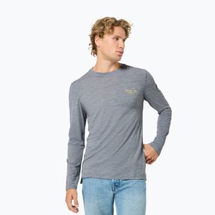 Pánské tričko Longsleeve super.natural Apres Ski cashmere grey melange/various