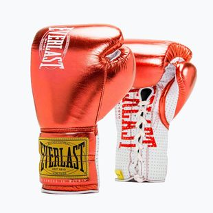 Boxerské rukavice Everlast Fight Leather red
