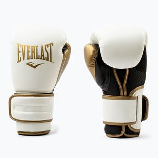 Boxerské rukavice  Everlast Powerlock 2 white/gold