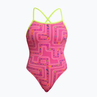 Dětské jednodílné plavky Funkita Tie Me Tight One Piece packed pink