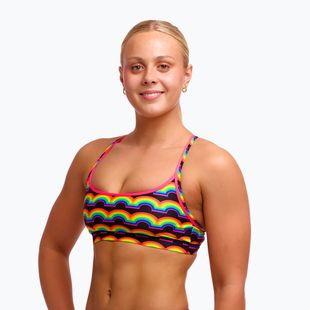 Horní díl plavek Funkita Sports Top rainbowie