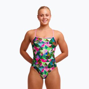 Dámské jednodílné plavky  Funkita Single Strap One piece sub lime